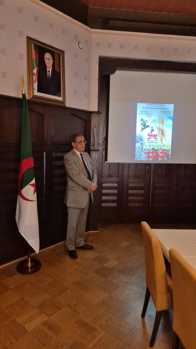 The Algerian Embassy in Helsinki commemorated the 63rd anniversary of Independence Day.
